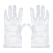 Children's White Lace Gloves