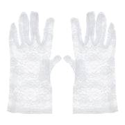 Children's White Lace Gloves