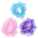 Pair of Assorted Ruffle Hair Scrunchies With Butterflies