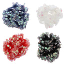 Pair of Assorted Ruffle Hair Scrunchies With Flowers