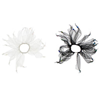 2 on a Card Black and White Windmill Scrunchies with Stones