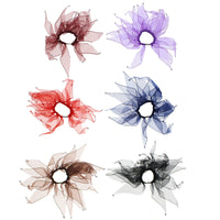 Pair of Winter Windmill Scrunchies with Beads