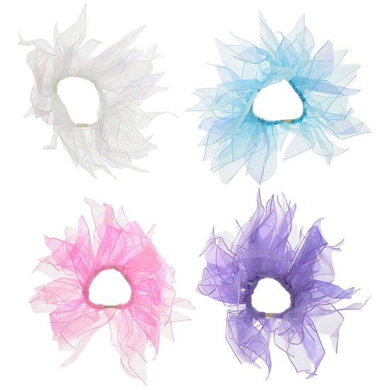 Pair of AB Shiny Double Layer Windmill Hair Scrunchies