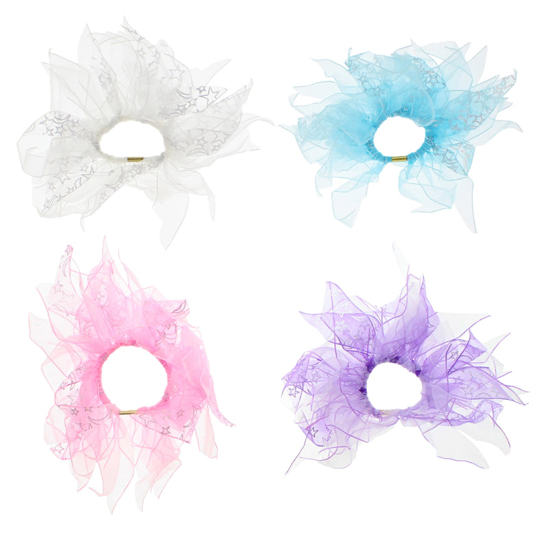 2 on a Card Double Layer Windmill Scrunchies With Stars