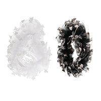 Pair of Ruffle Hair Scrunchies With Butterflies