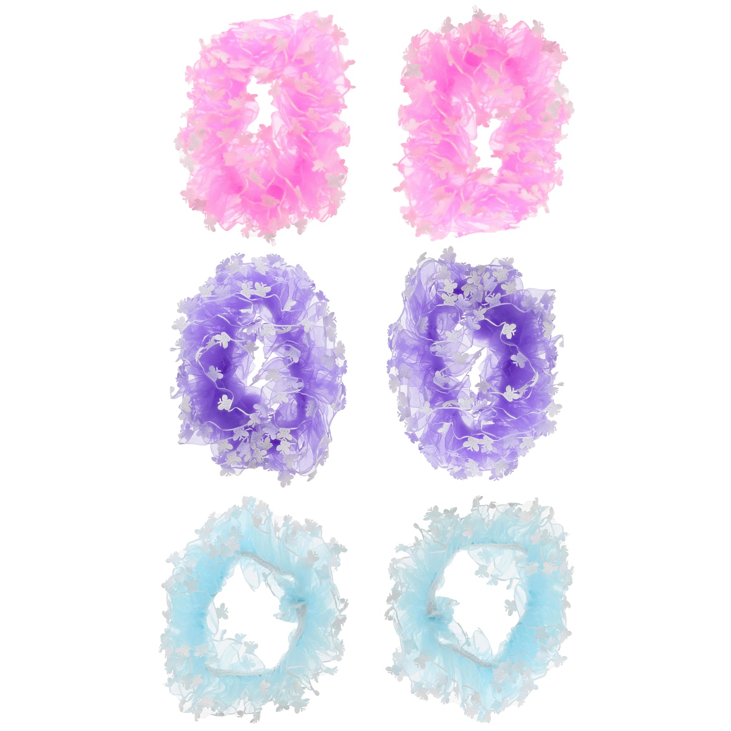 2 on a Card Ruffle Scrunchies With Butterflies