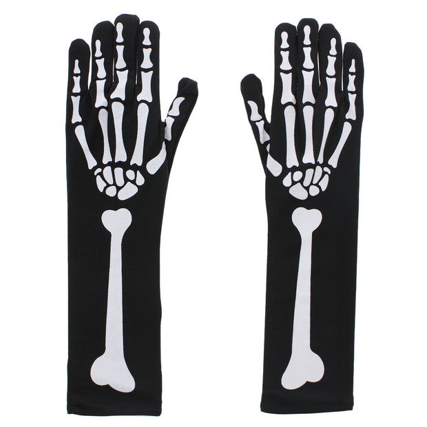 Skeleton Long Sleeve Gloves