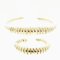 Gold Rings Necklace & Bracelet Set