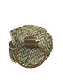 Tweed Rose Flower on Elastic & Brooch Pin