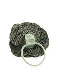 Tweed Rose Flower on Elastic & Brooch Pin