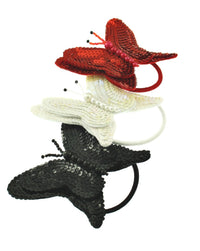 Sequin Butterflies on Hair Elastic