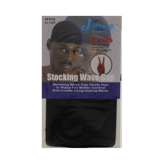 Pair of Black Stocking Wave Caps