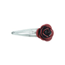 12cm Red Rose Metal Hair Snapclips