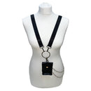 Black Mini Pouch for Headphones with Double Chain