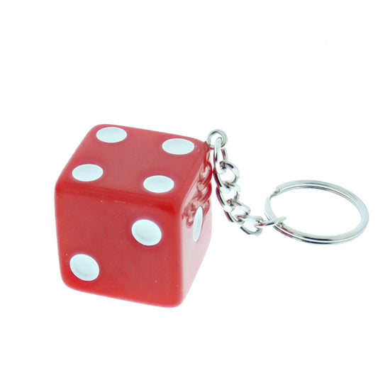 Red Dice Key Ring