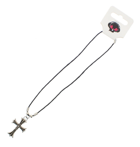 Double Cross Thong Necklace
