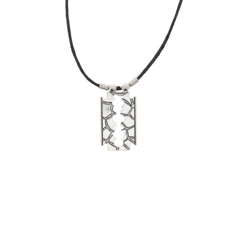 19cm Cracked Blade Pendant Necklace (Pendant: 4cm)