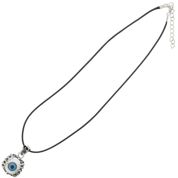 Evil Eye, Skull & Skeleton Claw Pendant Corded Necklace