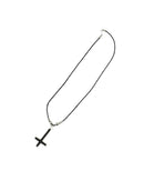 Upside Down Cross Corded Necklace