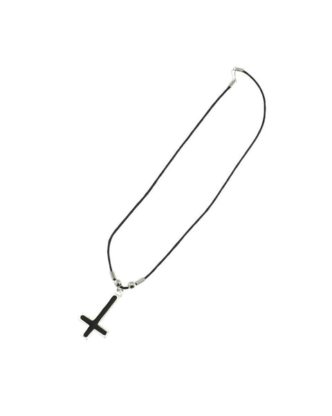 Upside Down Cross Corded Necklace