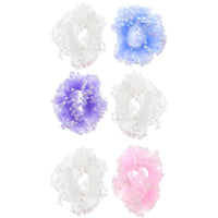 Pair of Assorted Ruffle Hair Scrunchies With Butterflies