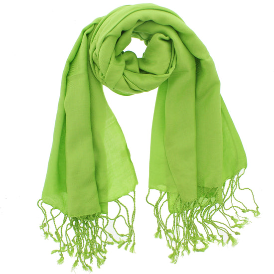 Lime Green Viscose Pashminas