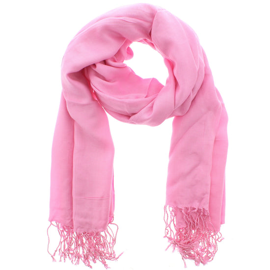 Baby Pink Viscose Pashminas