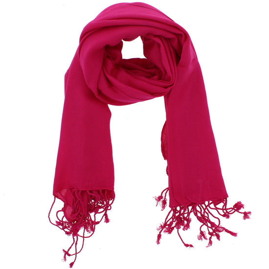 Fuschia Viscose Pashminas