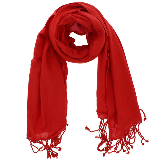 Red Viscose Pashminas