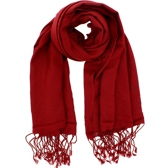 Burgundy Viscose Pashminas