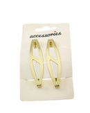 2 on a Card Clip-in End Barrettes/ Hair Slides