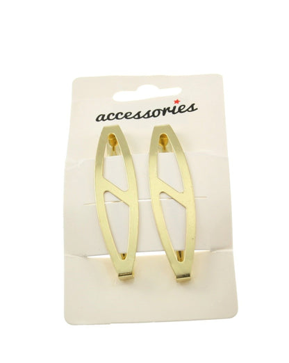 2 on a Card Clip-in End Barrettes/ Hair Slides