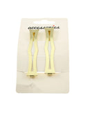 Pair of Card Hair Slides Clip-in End Barrettes