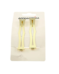 Pair of Card Hair Slides Clip-in End Barrettes