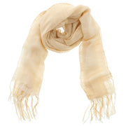 Two Tone Colour Lightweight Scarf with Tassels