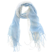 Two Tone Colour Lightweight Scarf with Tassels