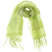 Two Tone Colour Lightweight Scarf with Tassels