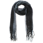 Two Tone Colour Lightweight Net Scarf with Tassels