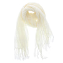 Two Tone Colour Lightweight Net Scarf with Tassels
