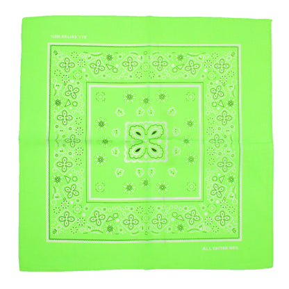 Neon Floral & Paisley Print Bandana