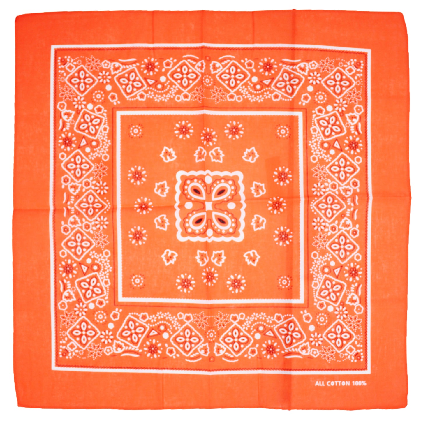 Neon Floral & Paisley Print Bandana