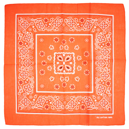 Neon Floral & Paisley Print Bandana