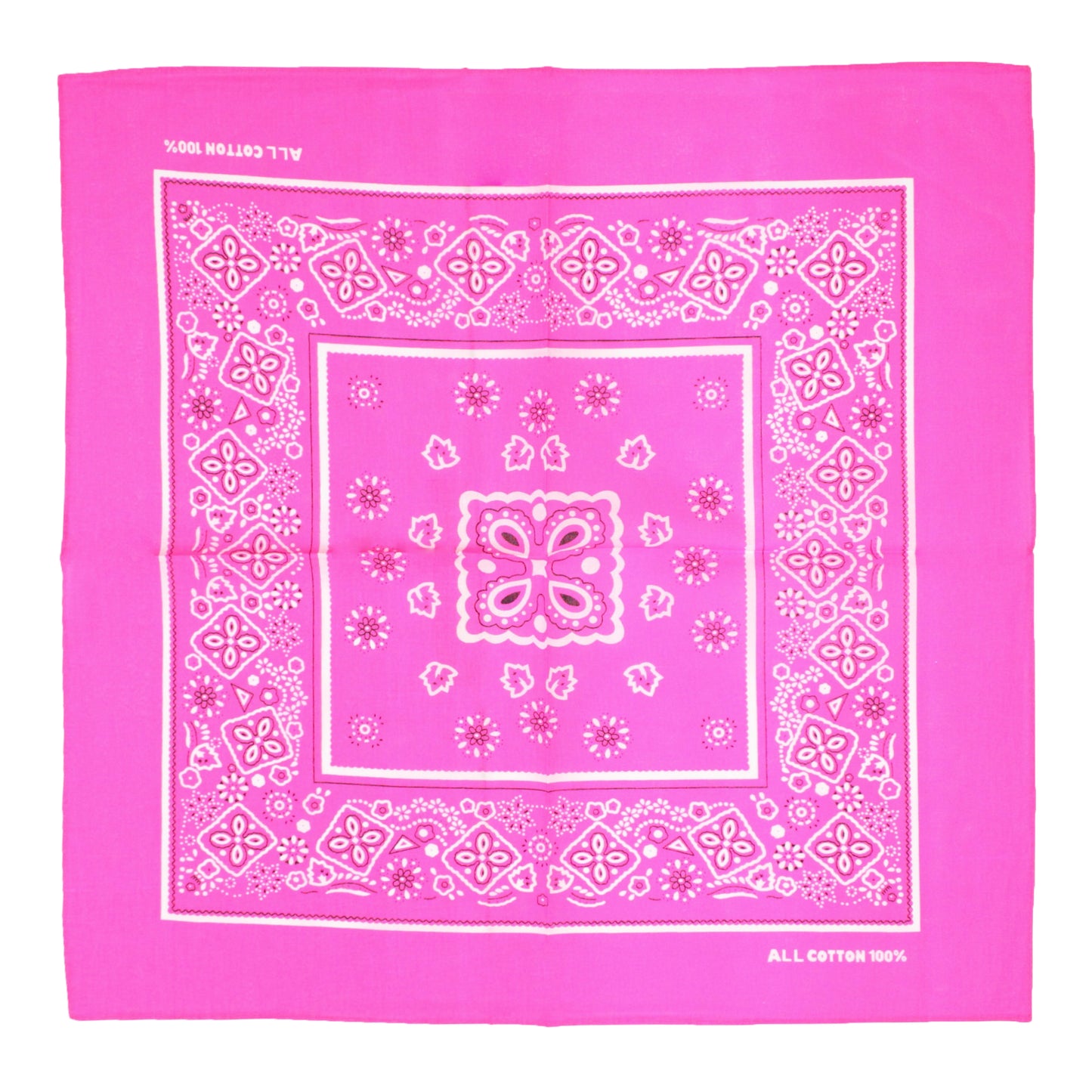 Neon Floral & Paisley Print Bandana