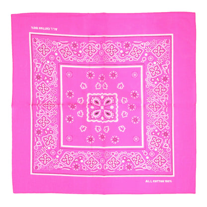 Neon Floral & Paisley Print Bandana
