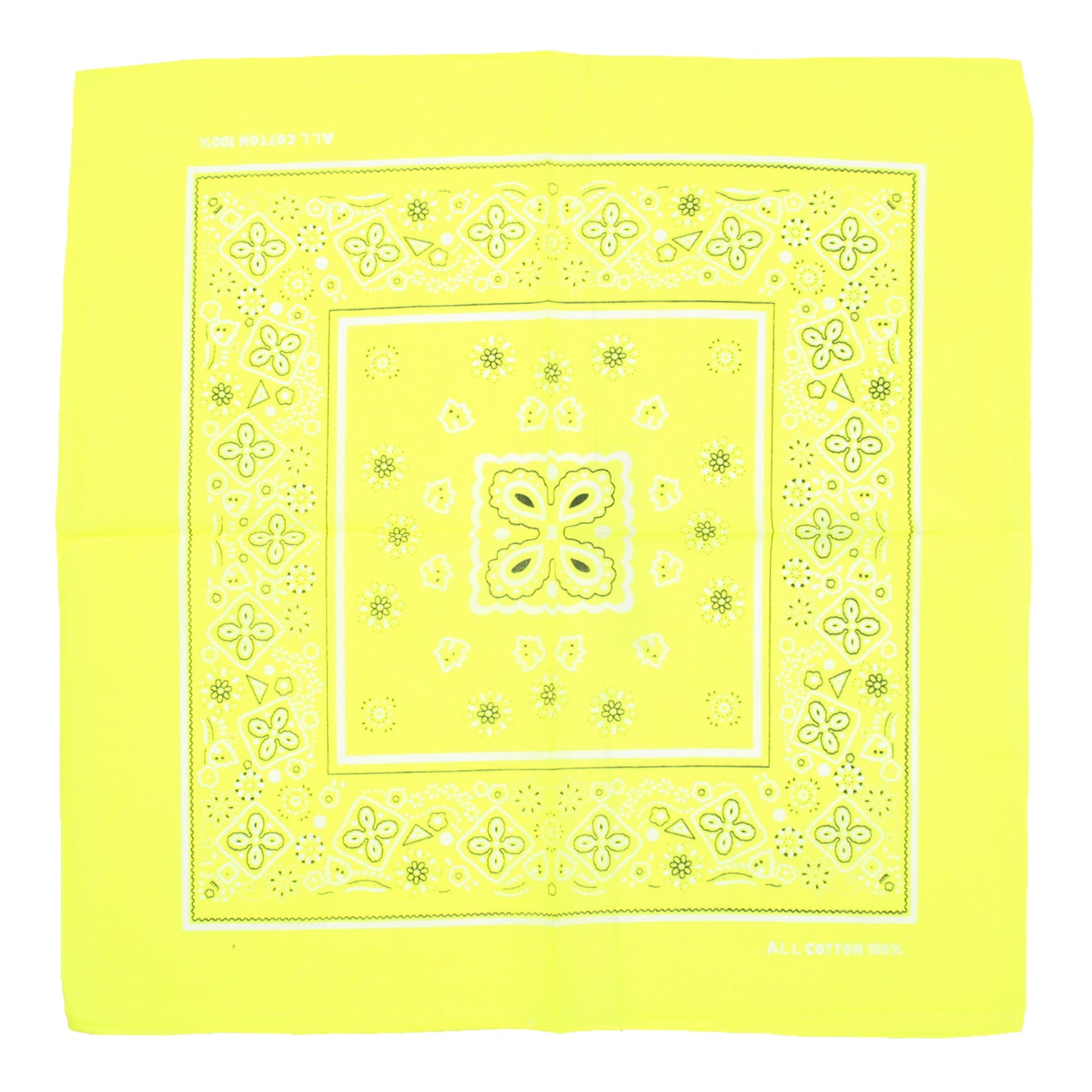 Neon Floral & Paisley Print Bandana