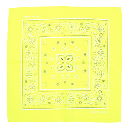 Neon Floral & Paisley Print Bandana