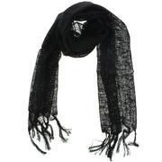 Plain Lightweight Cotton Scarf with Tassels