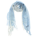 Two Tone Colour Slim Lightweight Scarf with Tassels