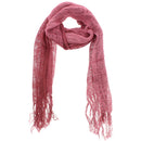 Two Tone Colour Slim Lightweight Scarf with Tassels
