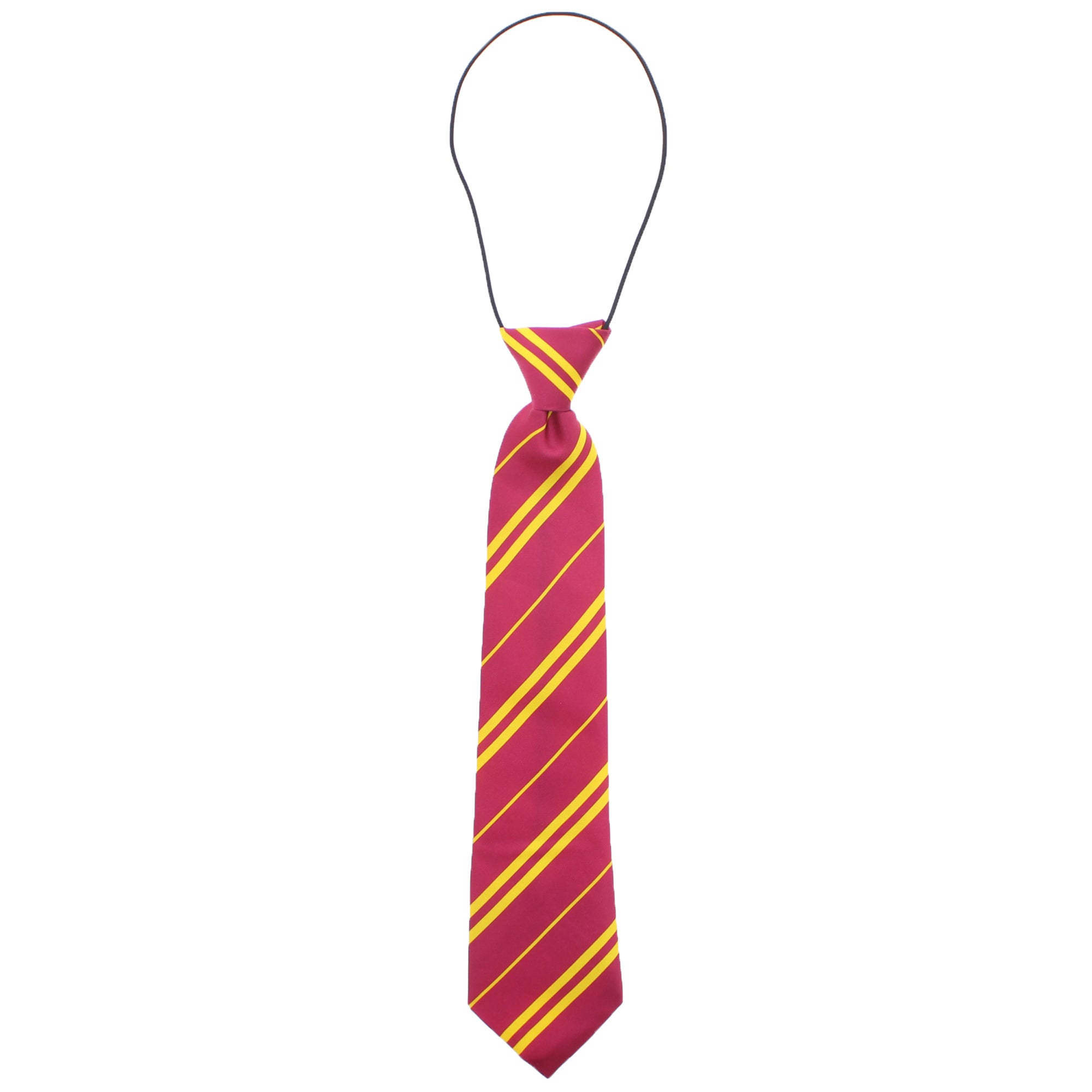 Maroon & Gold Elasticated Wizard Stripe Tie